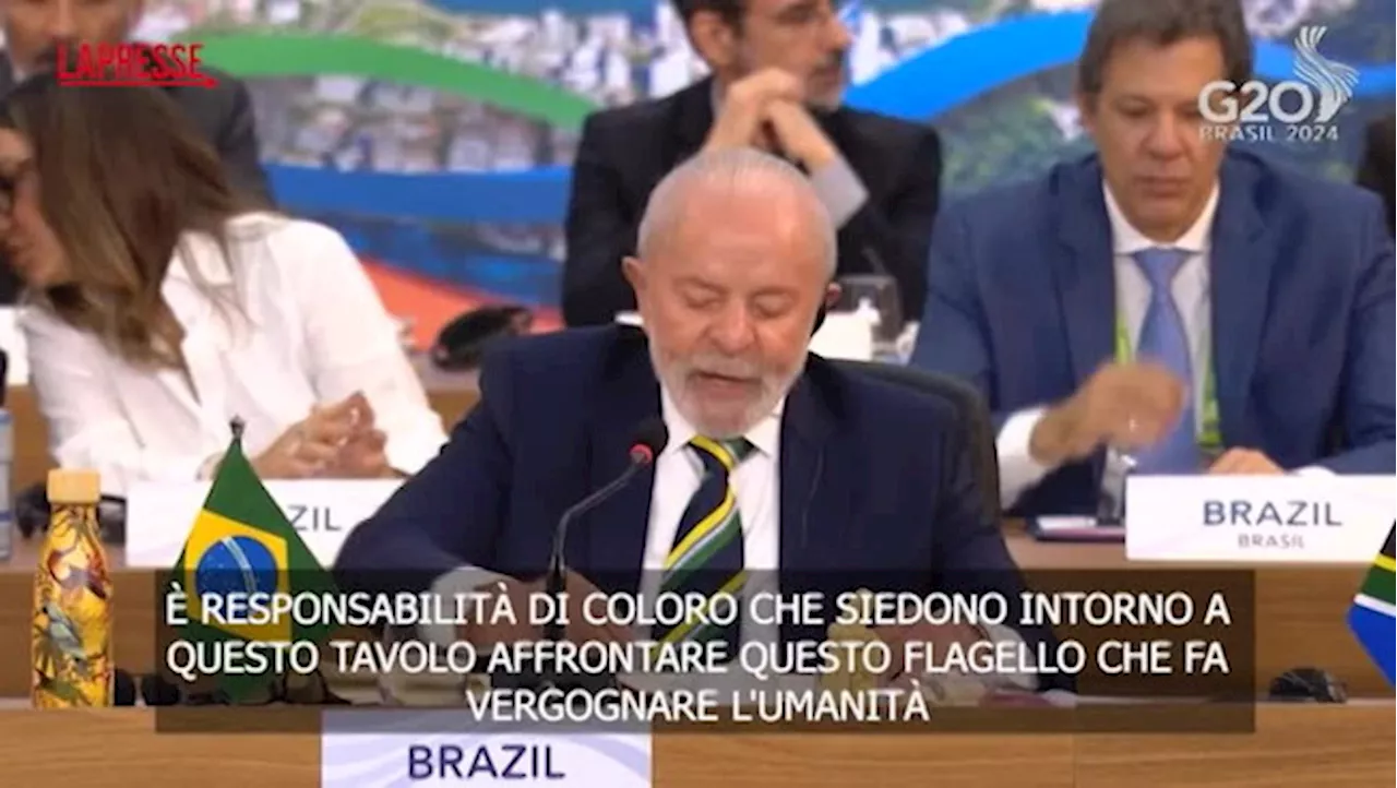 G20, Lula: &#034;L&#039;obiettivo è un&#039;alleanza globale contro fame e povertà&#034;