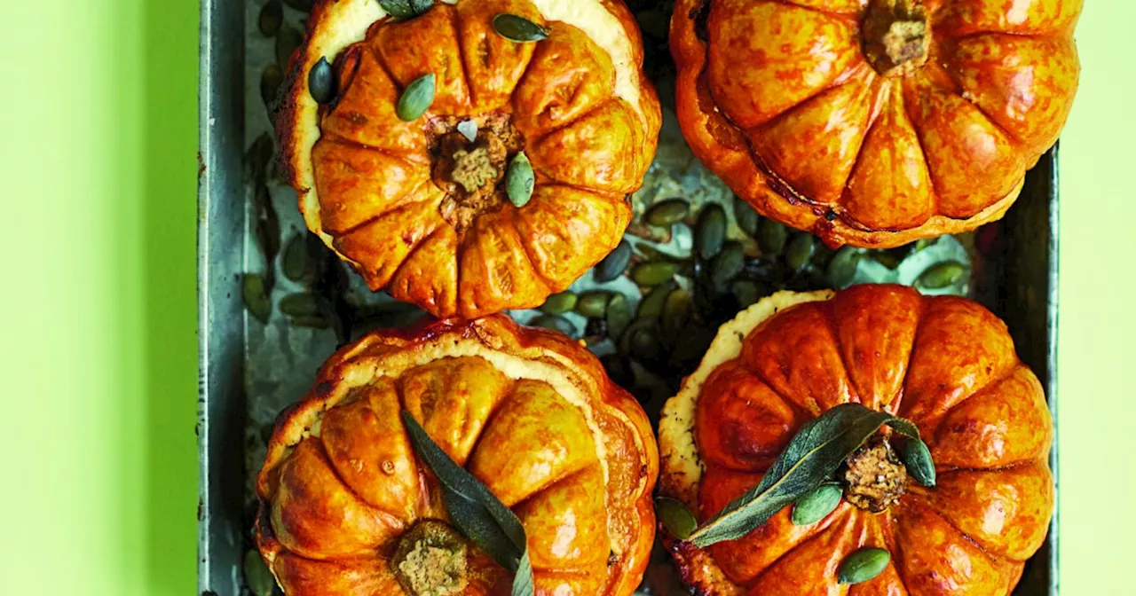 Mini citrouilles farcies à la sauge et au fromage de chèvre