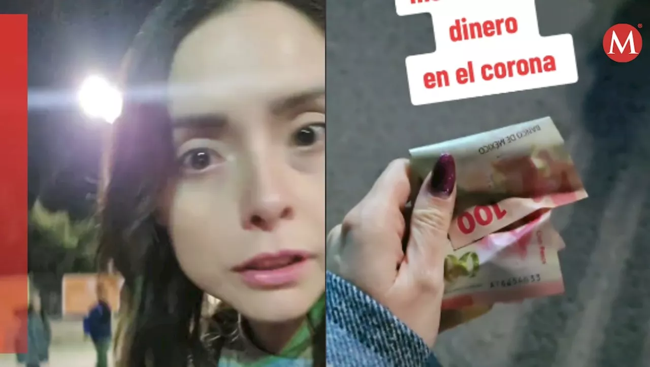 Maryfer Centeno presume encontrarse 150 pesos en el Corona Capital; 'espero que sean de la buena suerte'