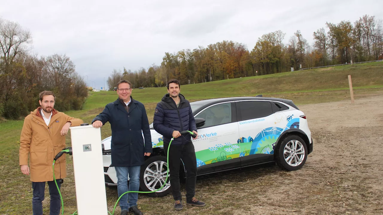 Bei Autobahnabfahrt Amstetten West entsteht ein großer E-Ladepark