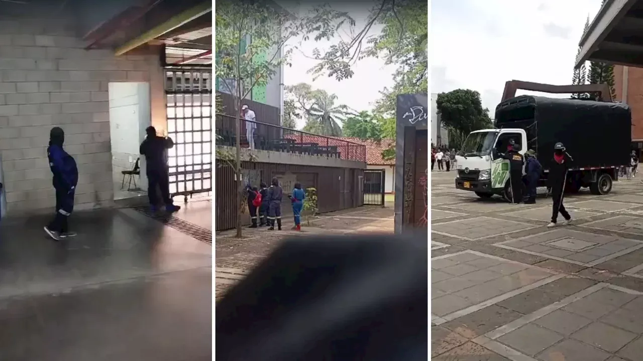 Encapuchados se tomaron la UIS en Bucaramanga: dicen que sacaron a los estudiantes