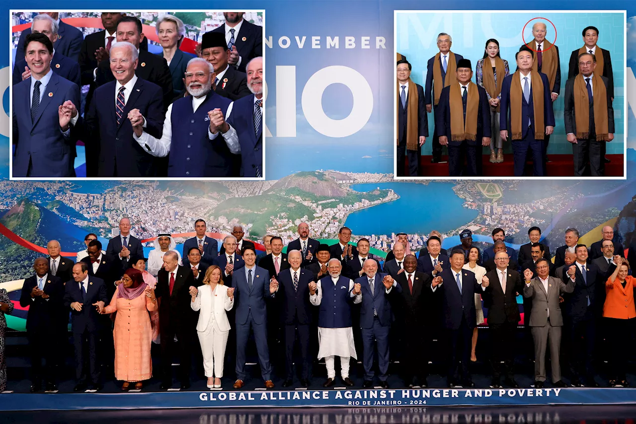 Third time's a charm: Biden stands front and center in G20 group photo