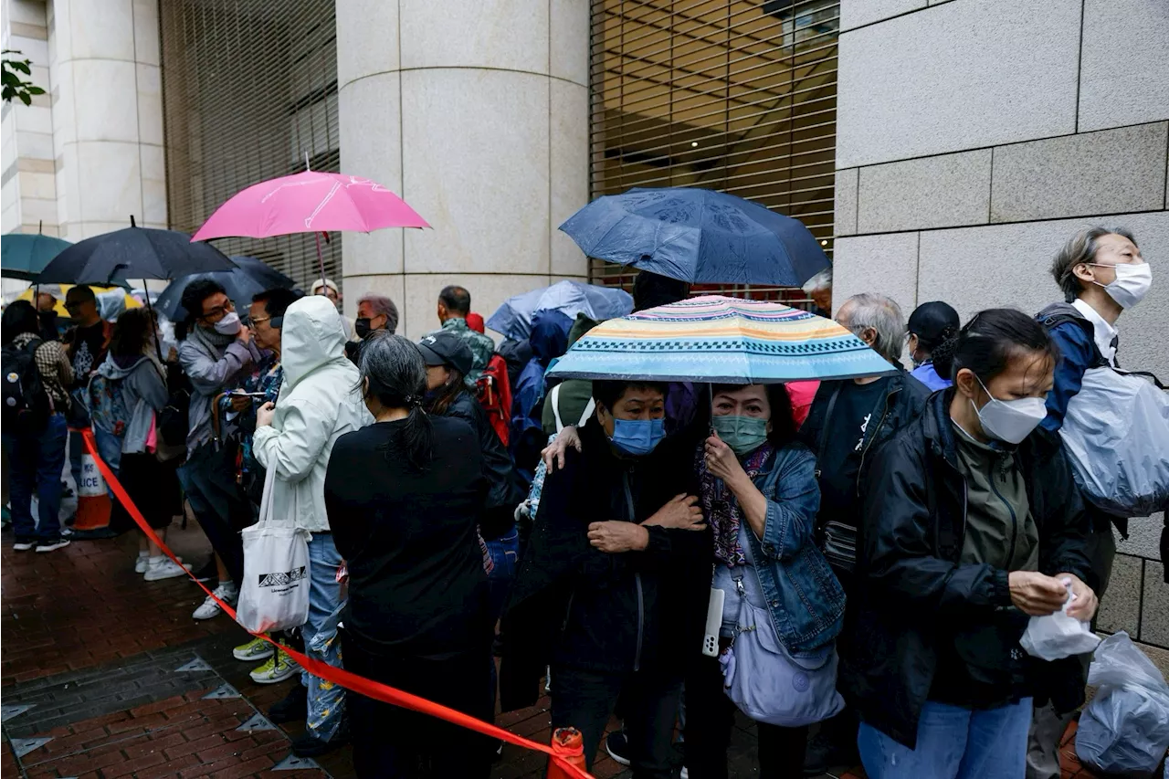 Hundreds queue for sentencing of 47 Hong Kong democrats