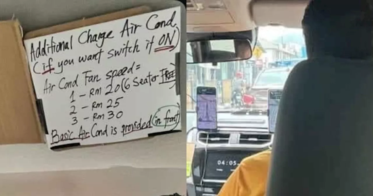 Photo Of E-Hailing Driver Charging RM30 Extra For Aircon Angers Malaysians