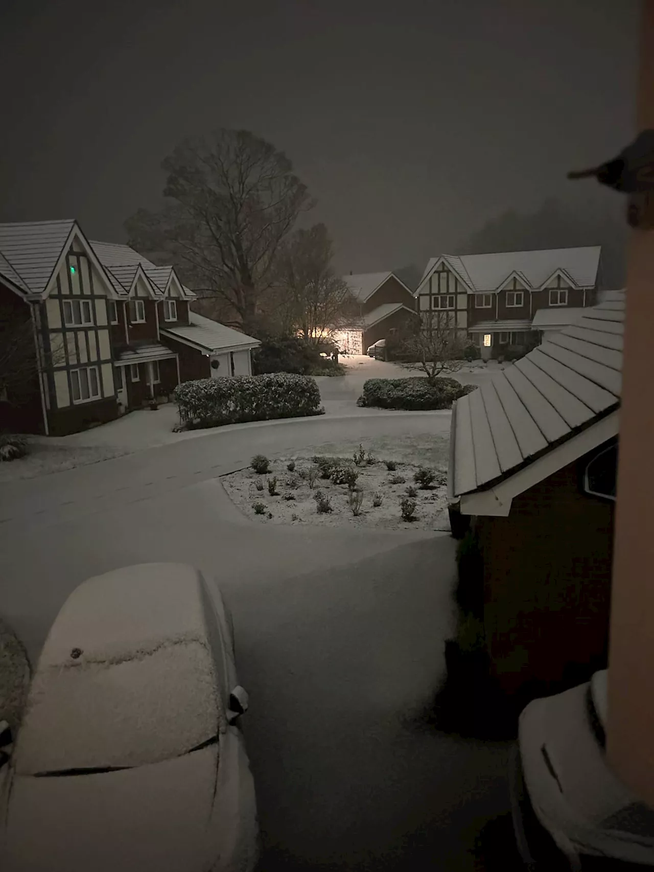 Snow falls across West Midlands this morning on 'coldest night of the year'