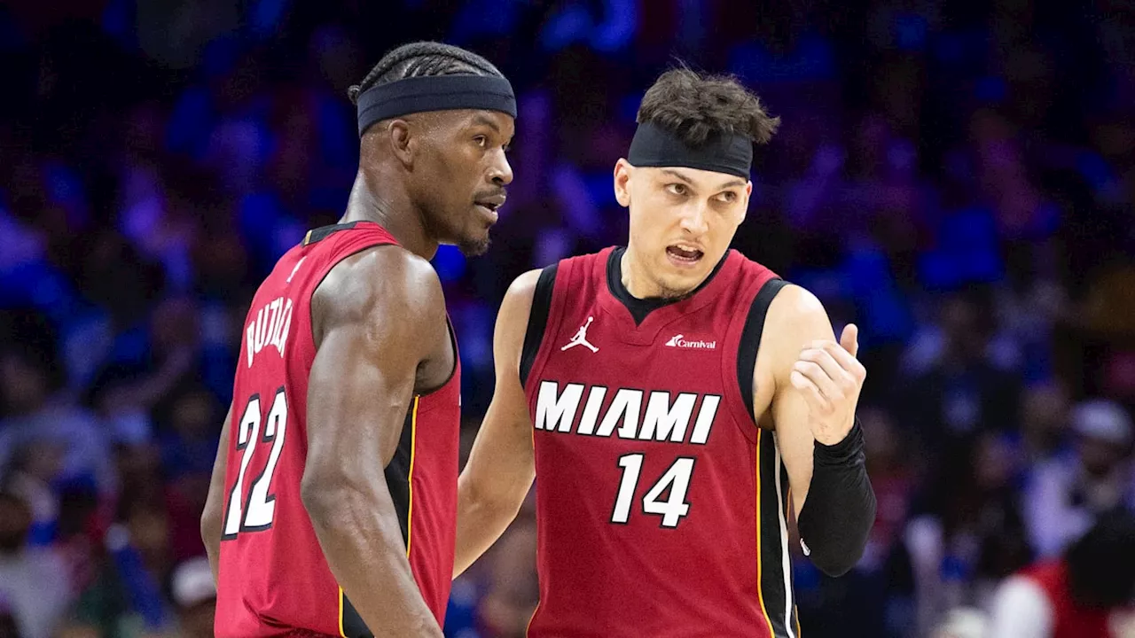 Jimmy Butler, Tyler Herro Jokingly Trade Jabs After Miami Heat’s Blowout Victory