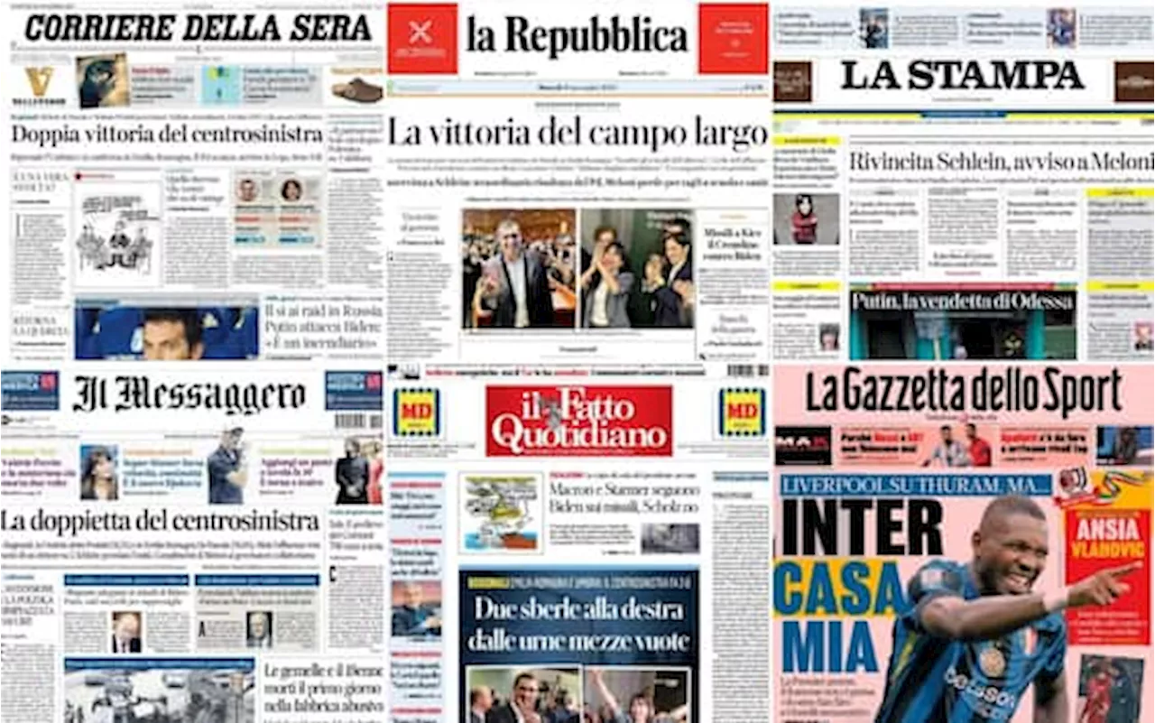 Le prime pagine dei quotidiani di oggi 19 novembre: la rassegna stampa