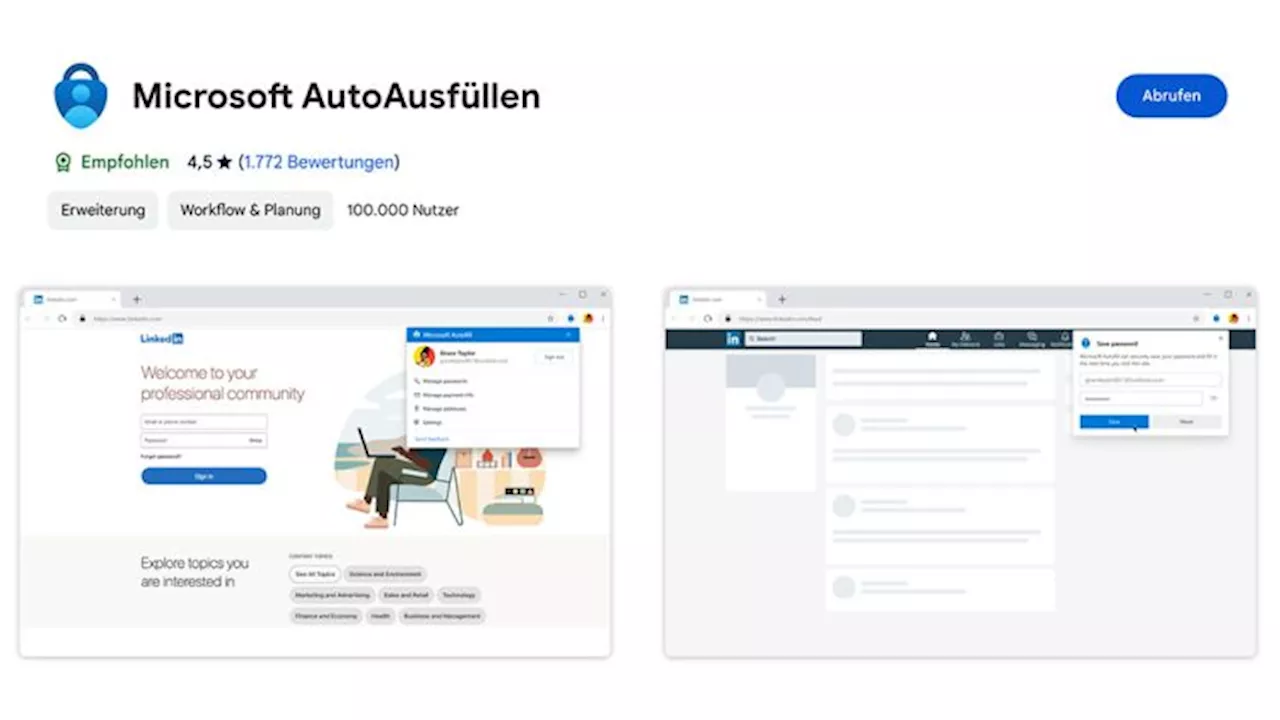 Microsoft zieht Autofill Chrome Extension bald zurück