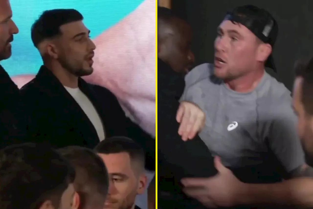 Security forced to intervene as John Fury sparks chaos at Tommy Fury vs Darren Till press where fight...