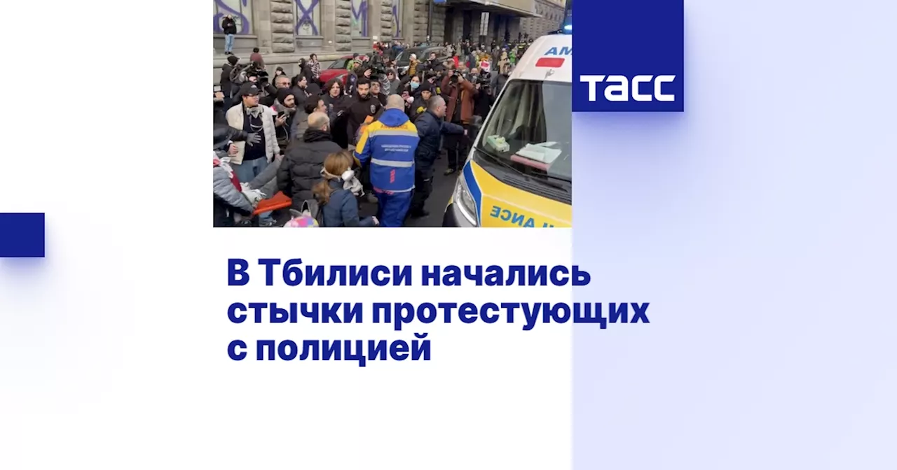 В Тбилиси начались стычки протестующих с полицией