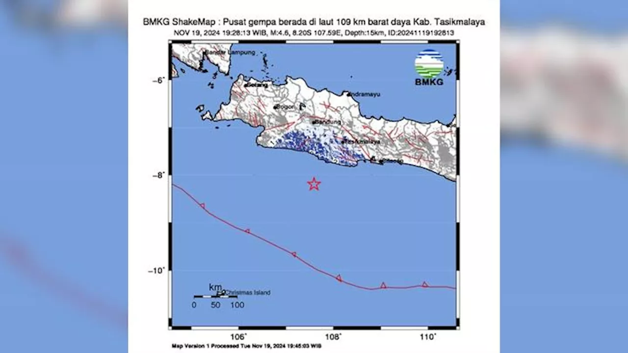 Gempa Laut Selatan Getarkan Jawa Barat Bagian Selatan Malam ini