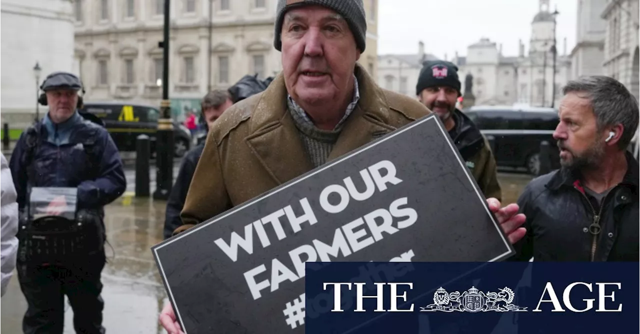 Gearhead, farmer, tax protester: Jeremy Clarkson takes to London streets