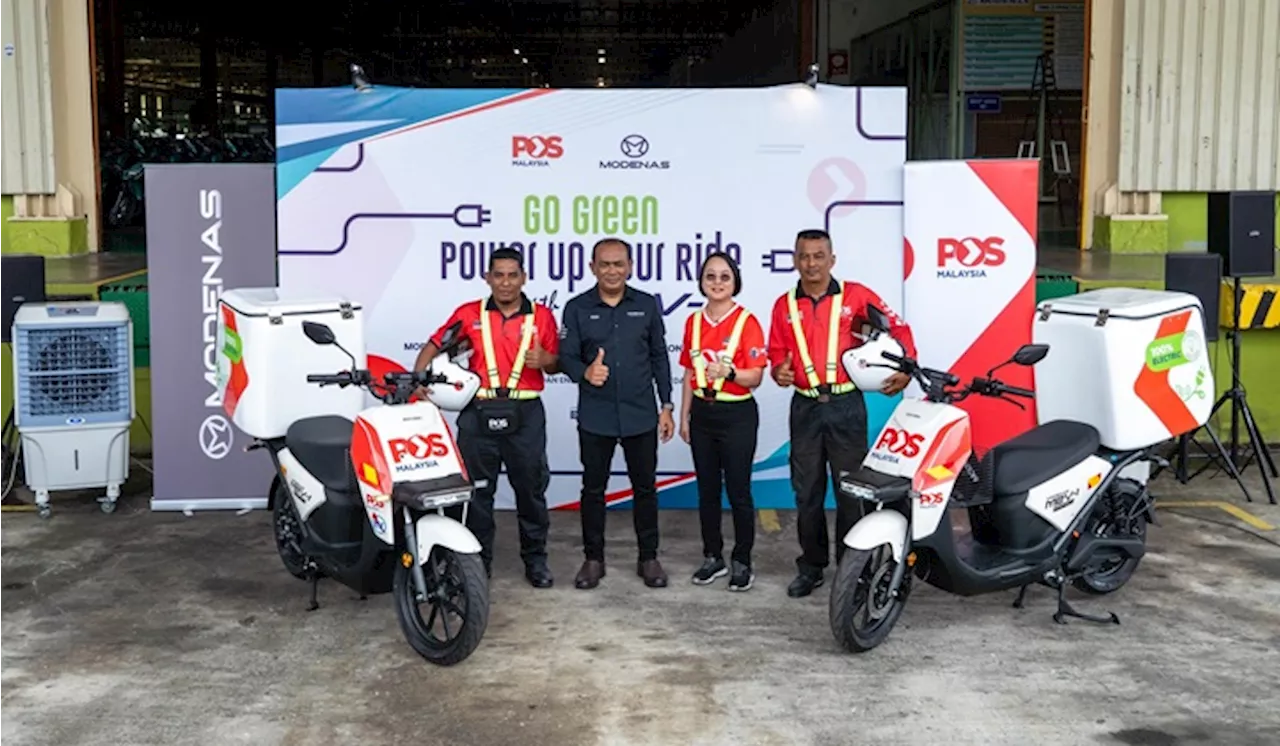 Pos Malaysia Expands Electric Vehicle Fleet With 1,092 Additional Electric Motorcycles From MODENAS