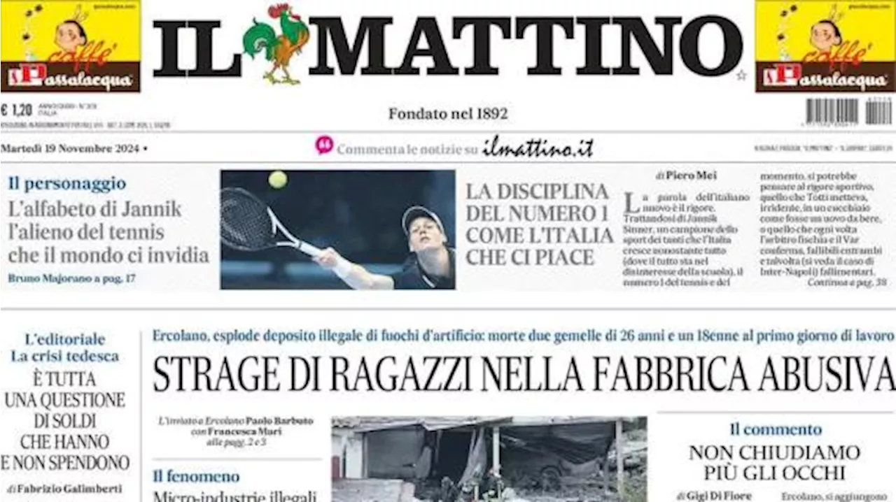 Il Mattino apre sul Napoli: 'Conte vuole migliorare i numeri di Lukaku e Kvara'