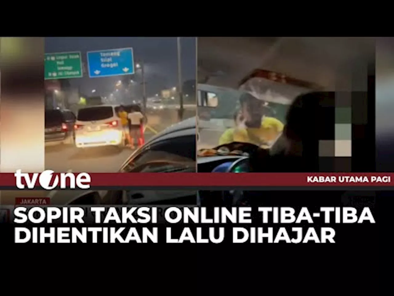 Tak Terima Diklakson, Sopir Taksi Online Dikeroyok di Dalam Tol