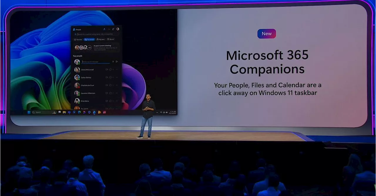 Windows 11’s taskbar is getting contacts, files, and calendar ‘companions’