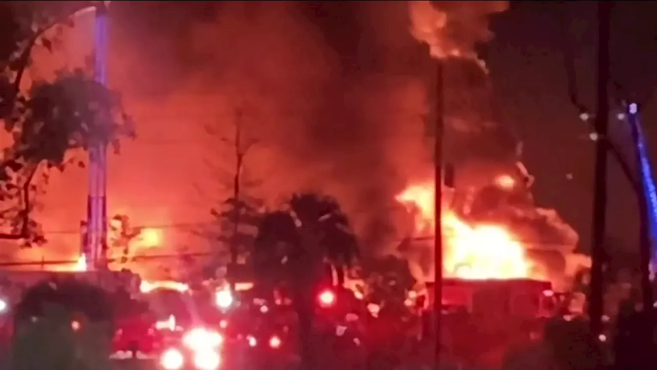 Massive fire burning at tire recycling facility on Jacksonville’s Northside