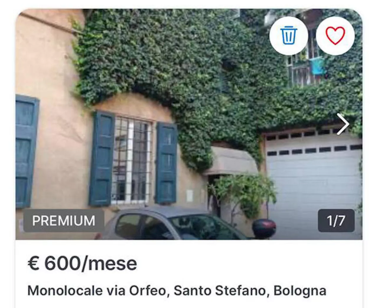 A Bologna un monolocale da 8 metri quadrati affittata a 600 euro