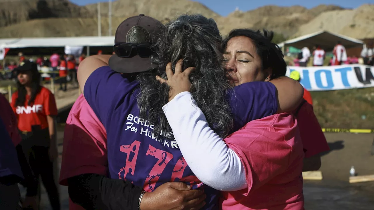 Nearly 200 families separated by US-Mexico border reunite briefly in annual event