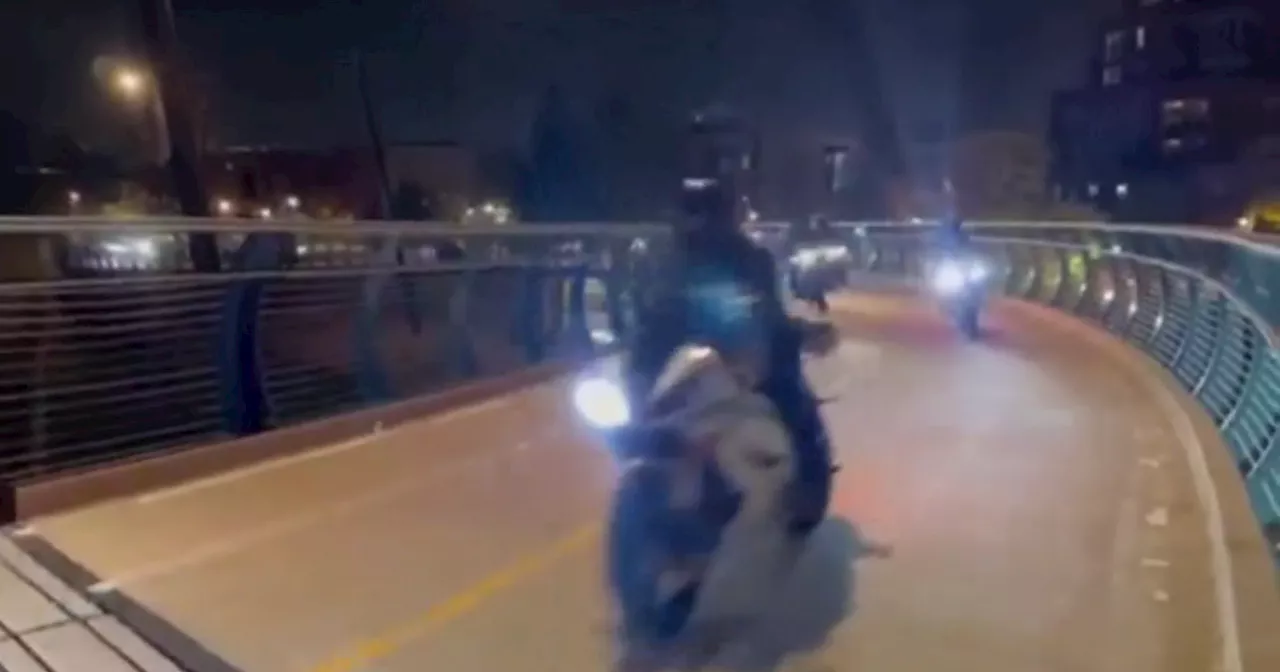 Motorcycles keep taking over pedestrian bridge in on Chicago lakefront, and residents have had it