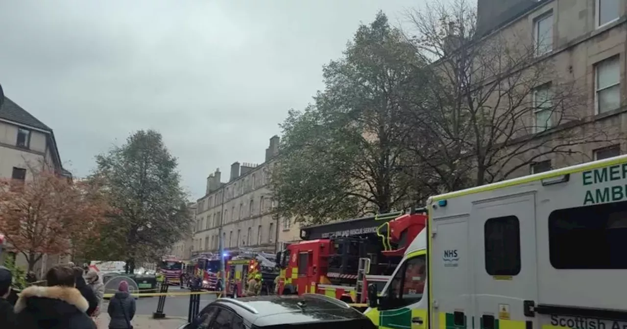 Two injured after blaze rips through Edinburgh property as emergency crews scrambled