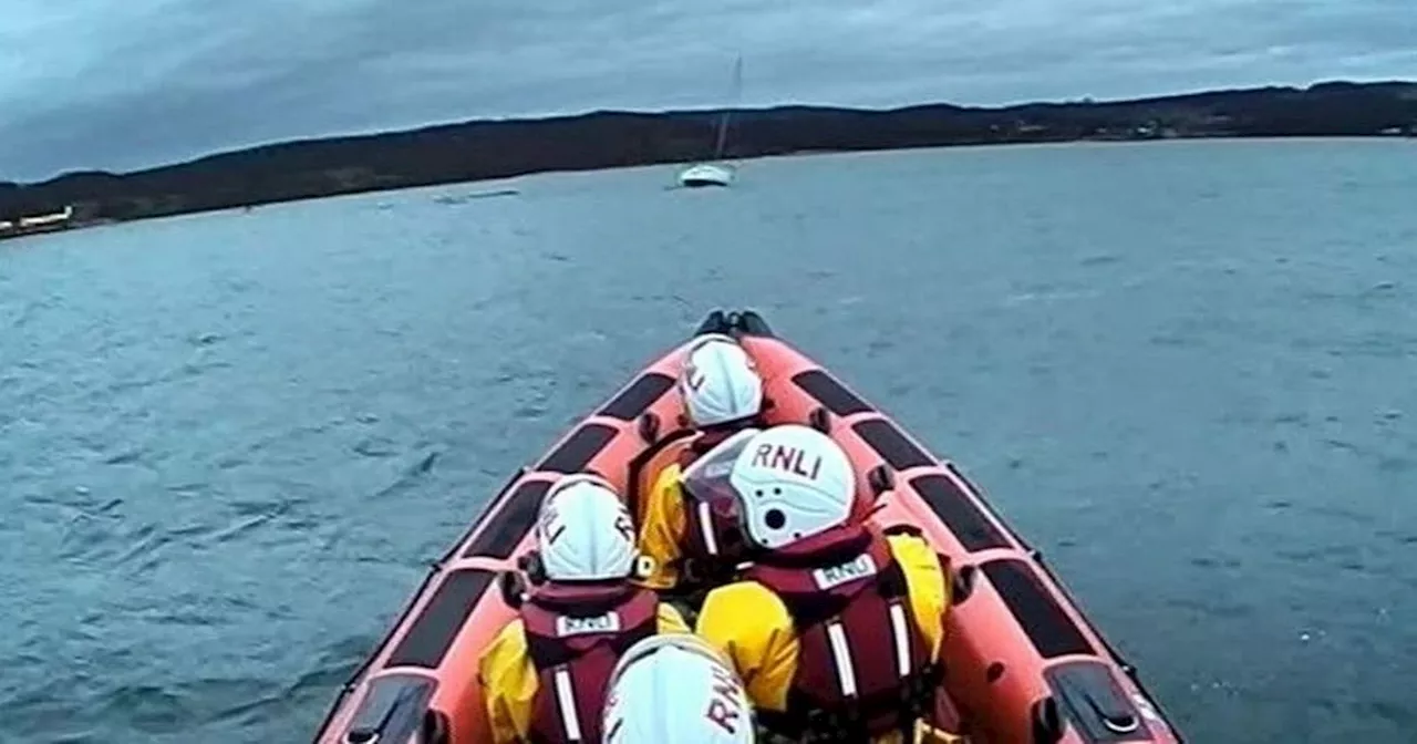 Two people and dog cut off by tide at popular Scots beauty spot rescued by RNLI