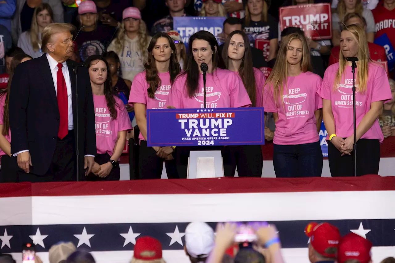 Trump honors Roanoke College women’s swim team in pledge to end ‘gender insanity’