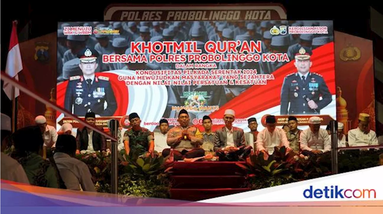 1000 Santri-Hafiz Khataman di Polres Probolinggo Kota untuk Pilkada Damai