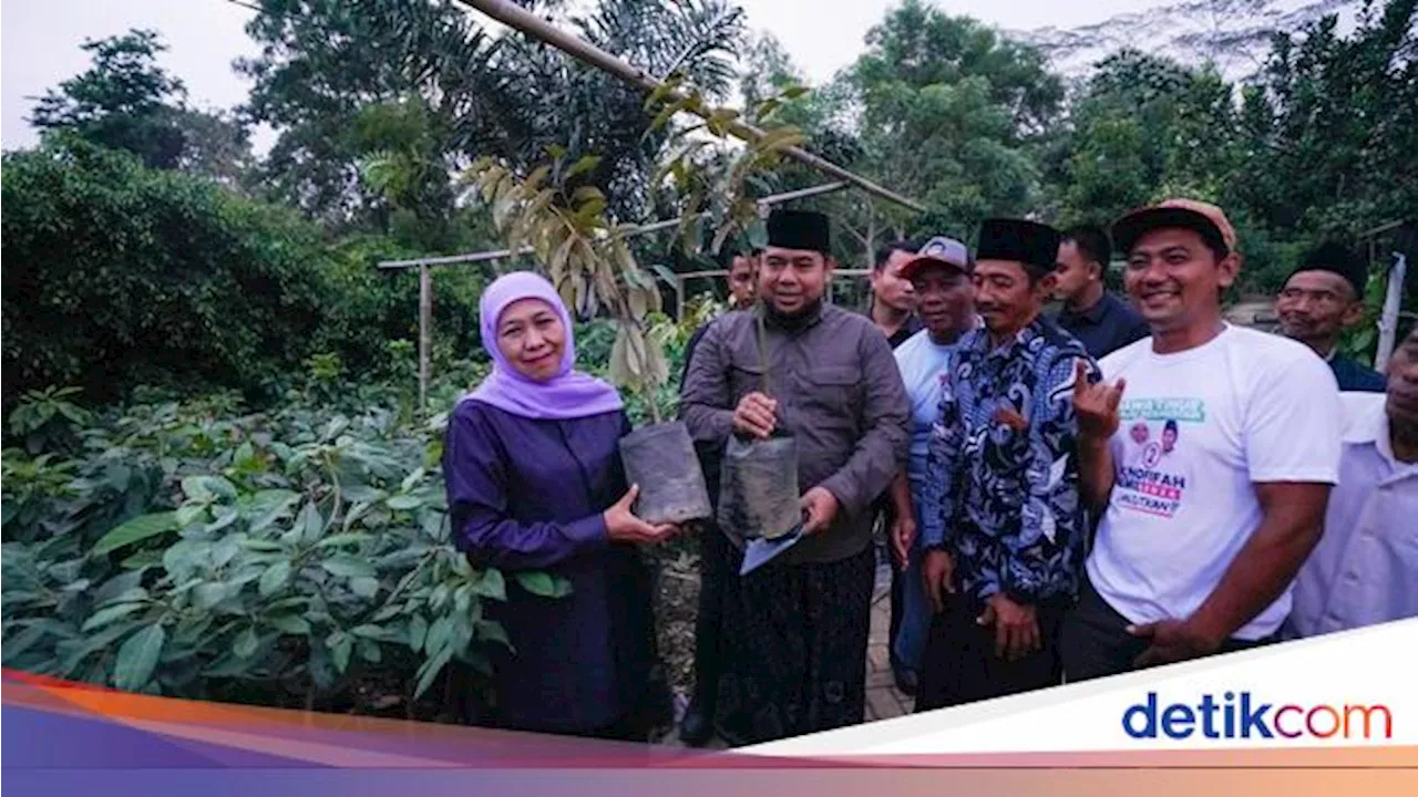 Khofifah Siap Bantu Petani Bibit Durian Ripto Trenggalek Dapat Akses Modal