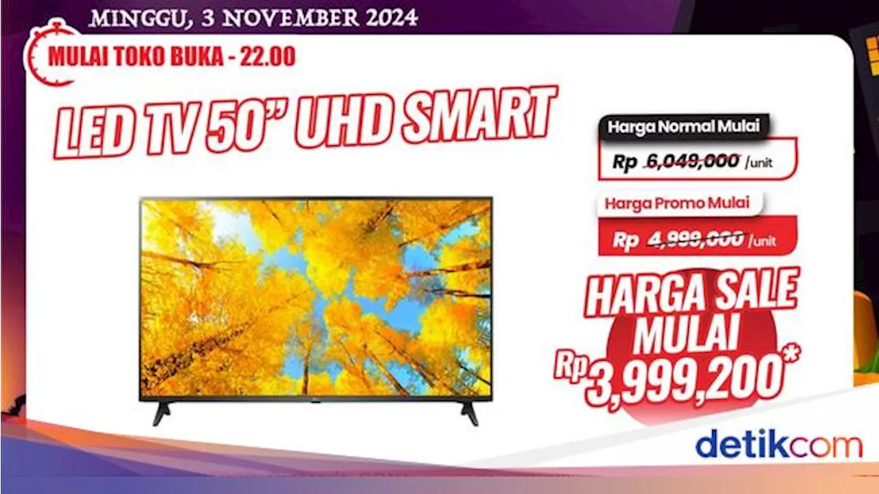 Beli TV LED di Transmart Full Day Sale Diskon Rp 3 Jutaan, Buruan Serbu!