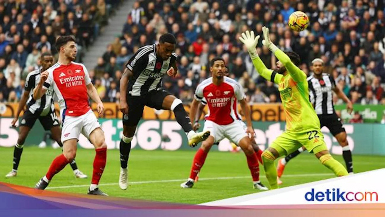 Arsenal Tertinggal 0-1 dari Newcastle di Babak Pertama