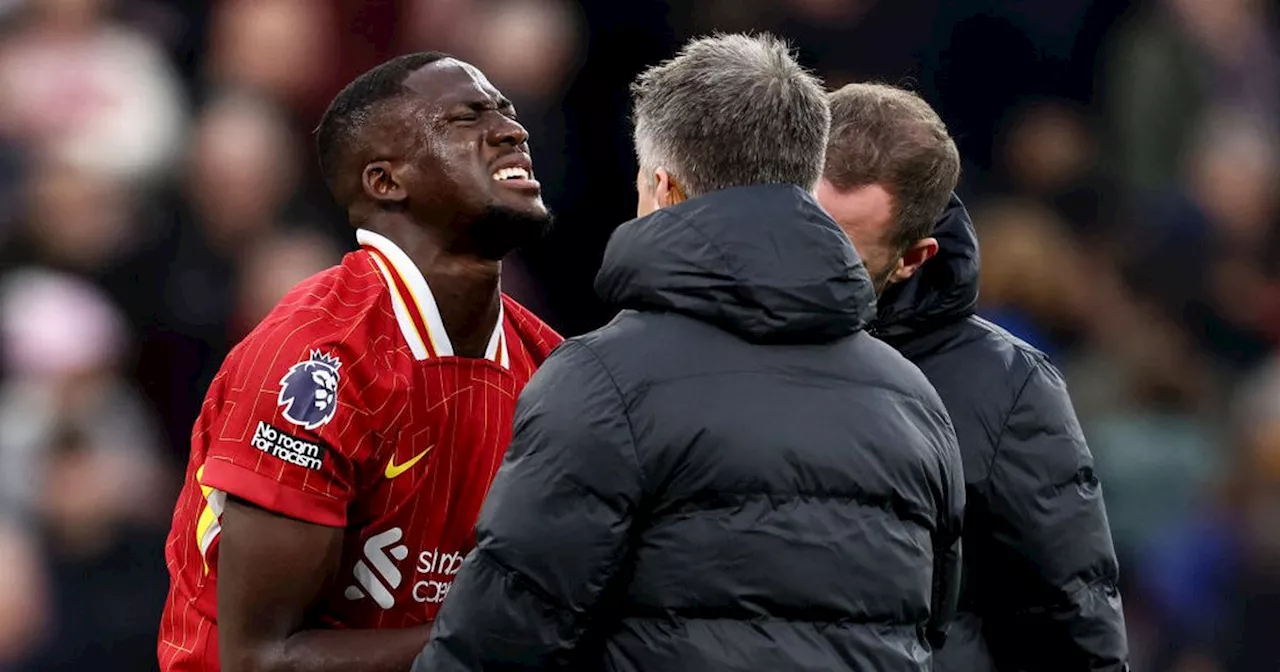 Ibrahima Konate injury blow for Liverpool as defender forced off vs Brighton