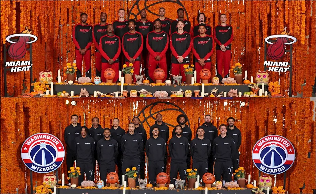 NBA en México: Las estrellas del Miami Heat y de los Washington Wizards posaron con ofrendas por el Día de Muertos