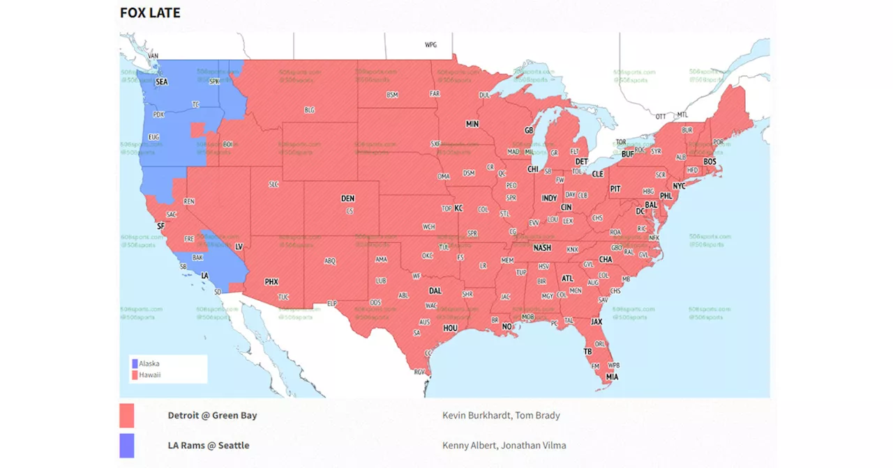 NFL Week 9 TV Coverage Info: Seahawks vs. Rams broadcast map and commentators