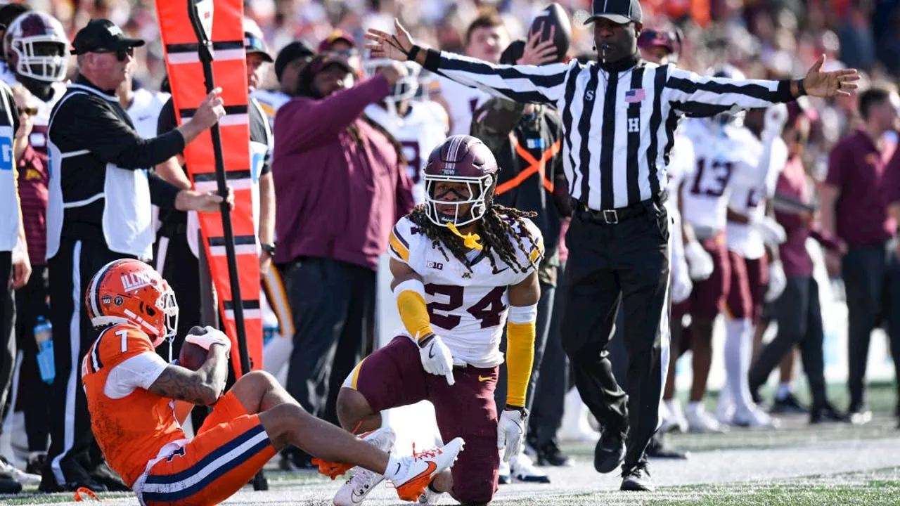 Minnesota rallies to defeat No. 24 Illinois 25-17 for the Golden Gophers' 4th straight win