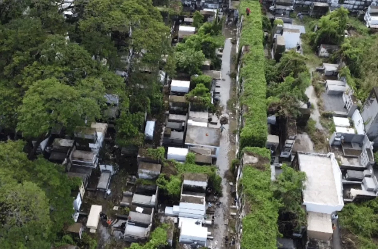 Visitors brave flooded cemetery in Dagupan to honor departed loved ones