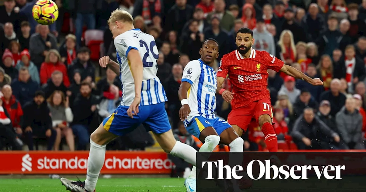 Liverpool back on top after Salah completes comeback win over Brighton