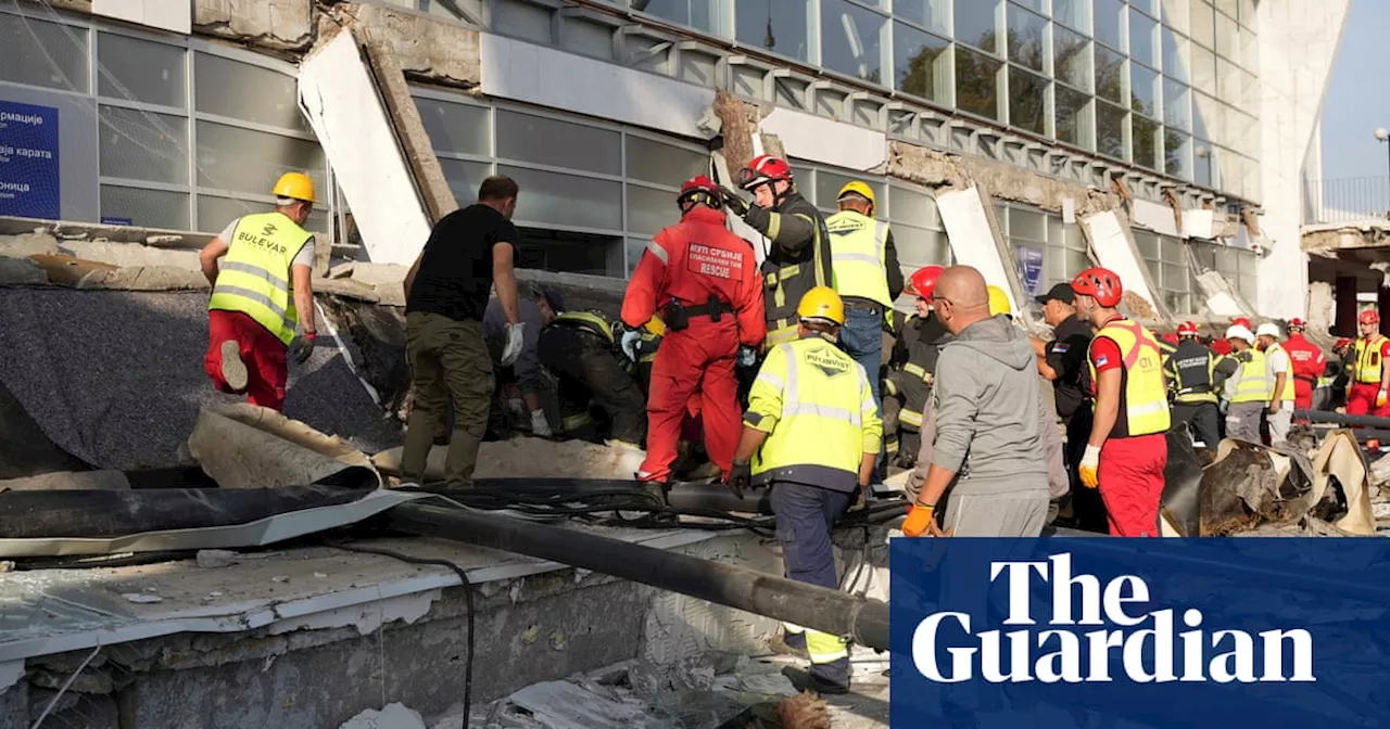 Roof collapse kills at least 14 people at Serbian train station