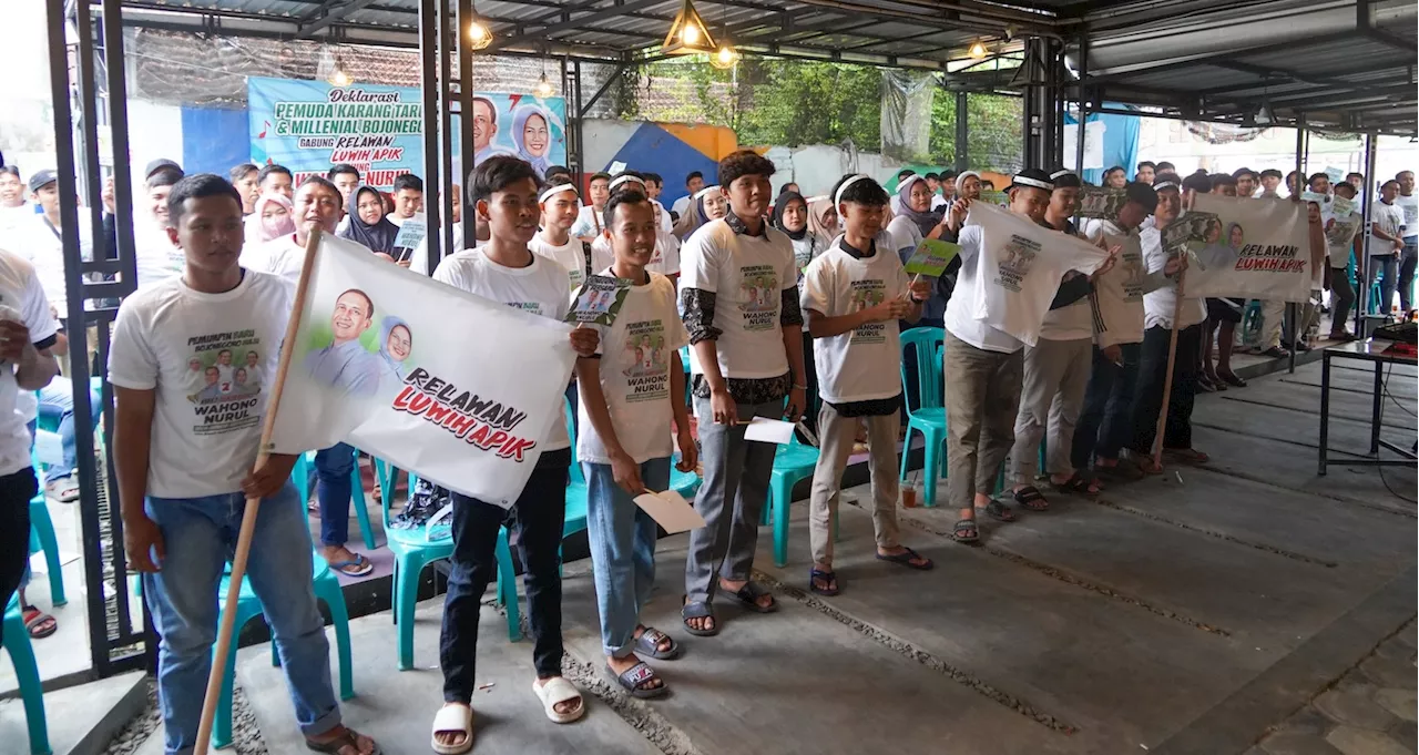 Ratusan Pemuda Karang Taruna & Milenial Bojonegoro Deklarasi Dukung Wahono-Nurul