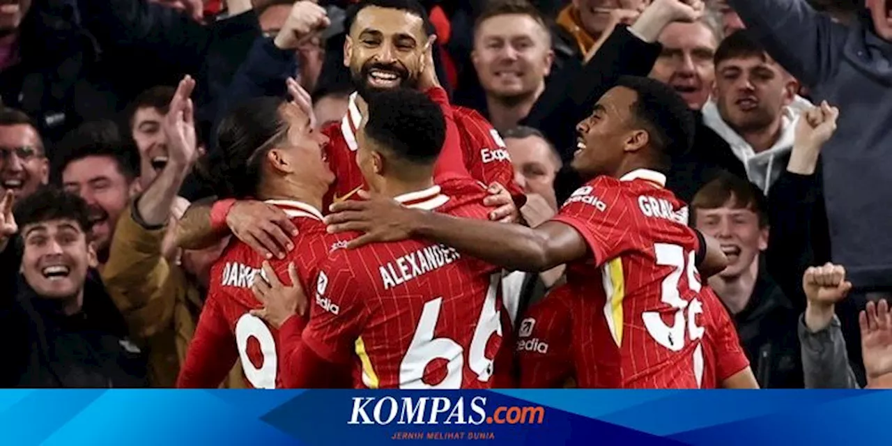 Hasil Liverpool Vs Brighton 2-1, Gol Khas Salah Bawa The Reds ke Puncak