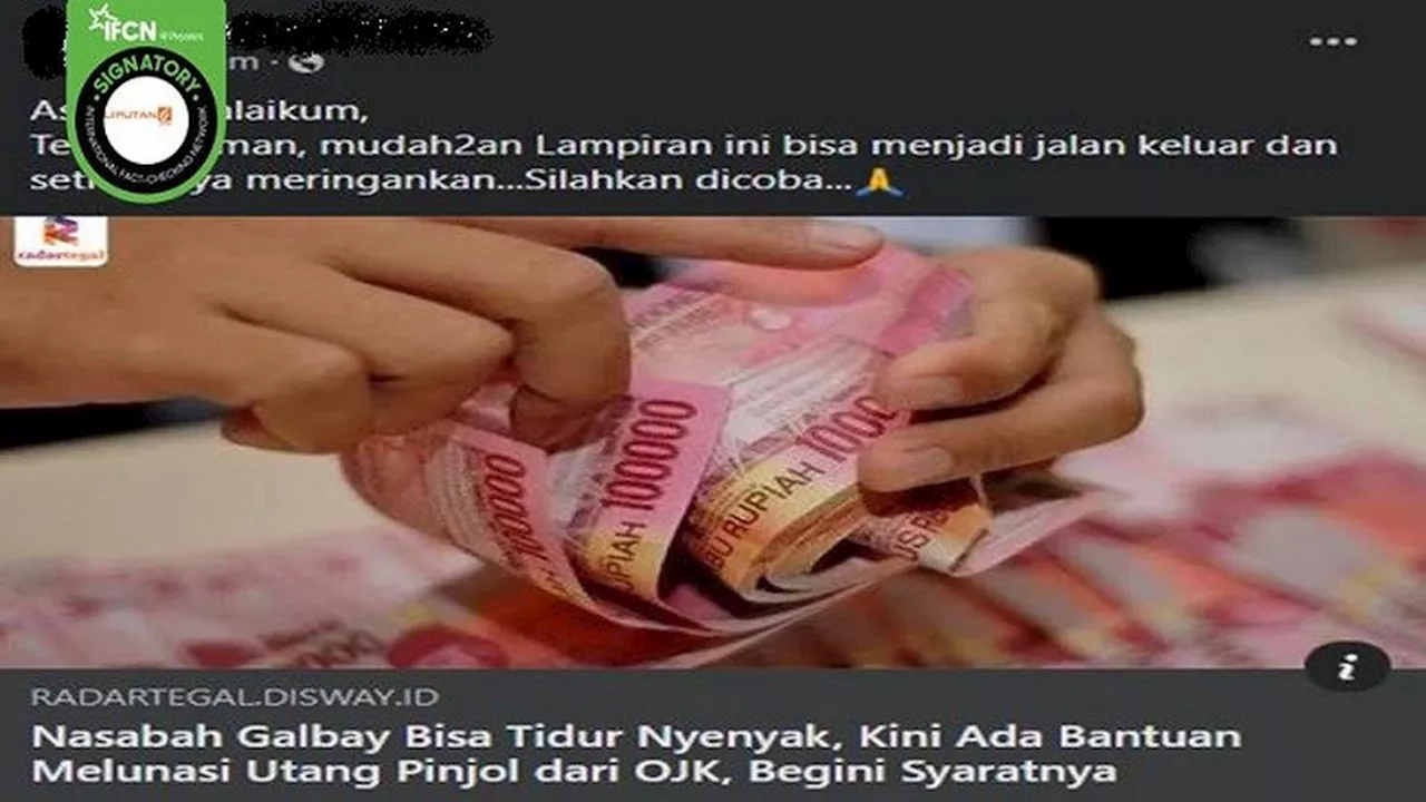 Ingin Terbebas dari Jeratan Utang? Simak Kumpulan Hoaks Bantuan Pelunasannya