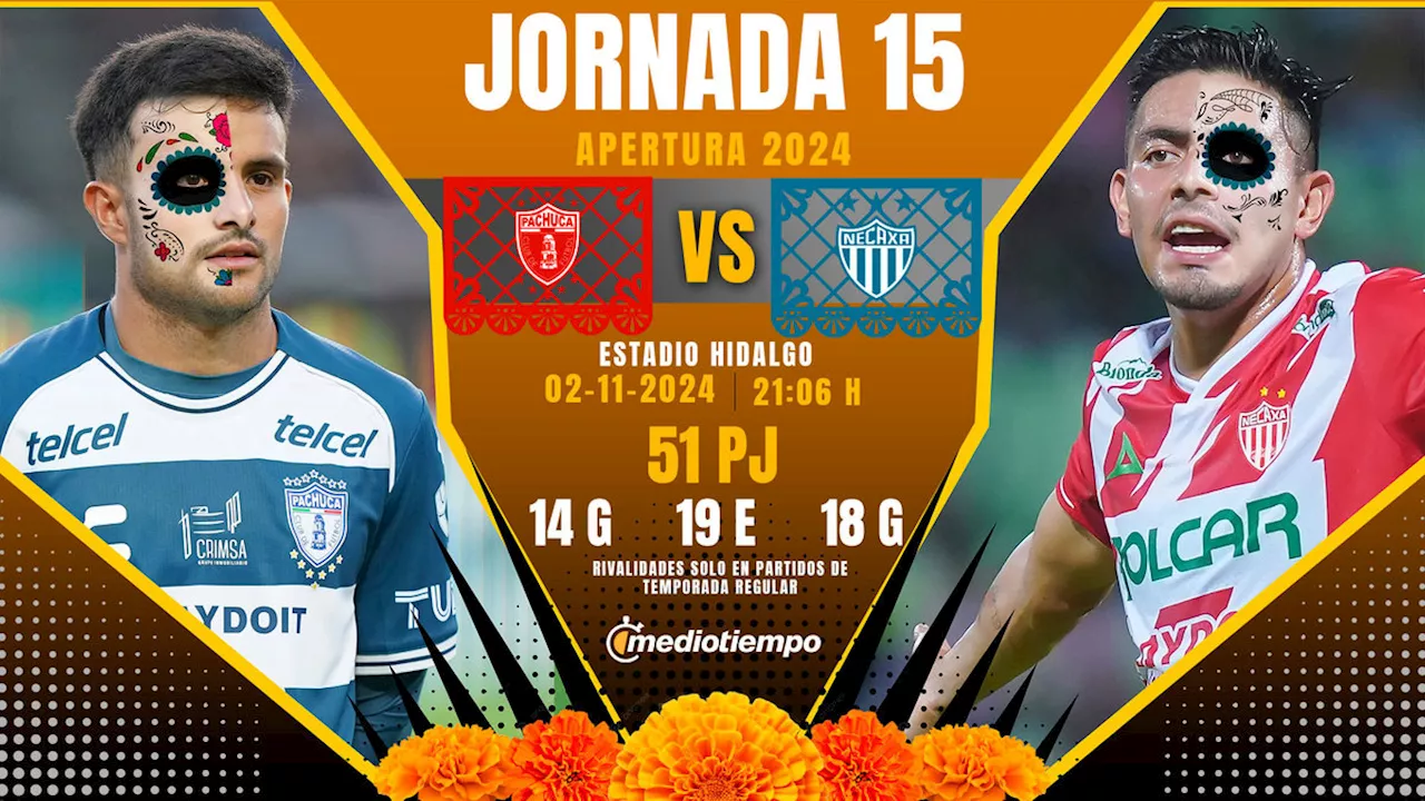 Pachuca vs Necaxa: Dónde y a qué hora ver EN VIVO partido de Jornada 15