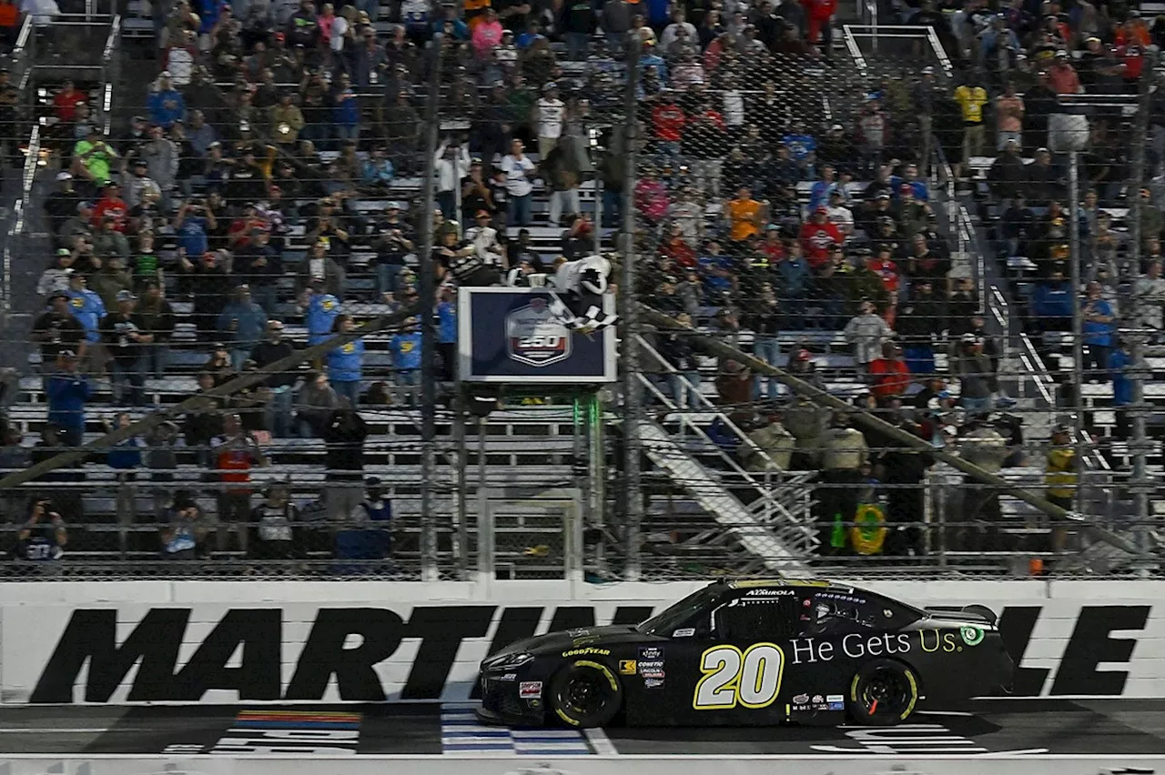 Almirola wins Martinsville Xfinity race; Smith punches Custer after the finish