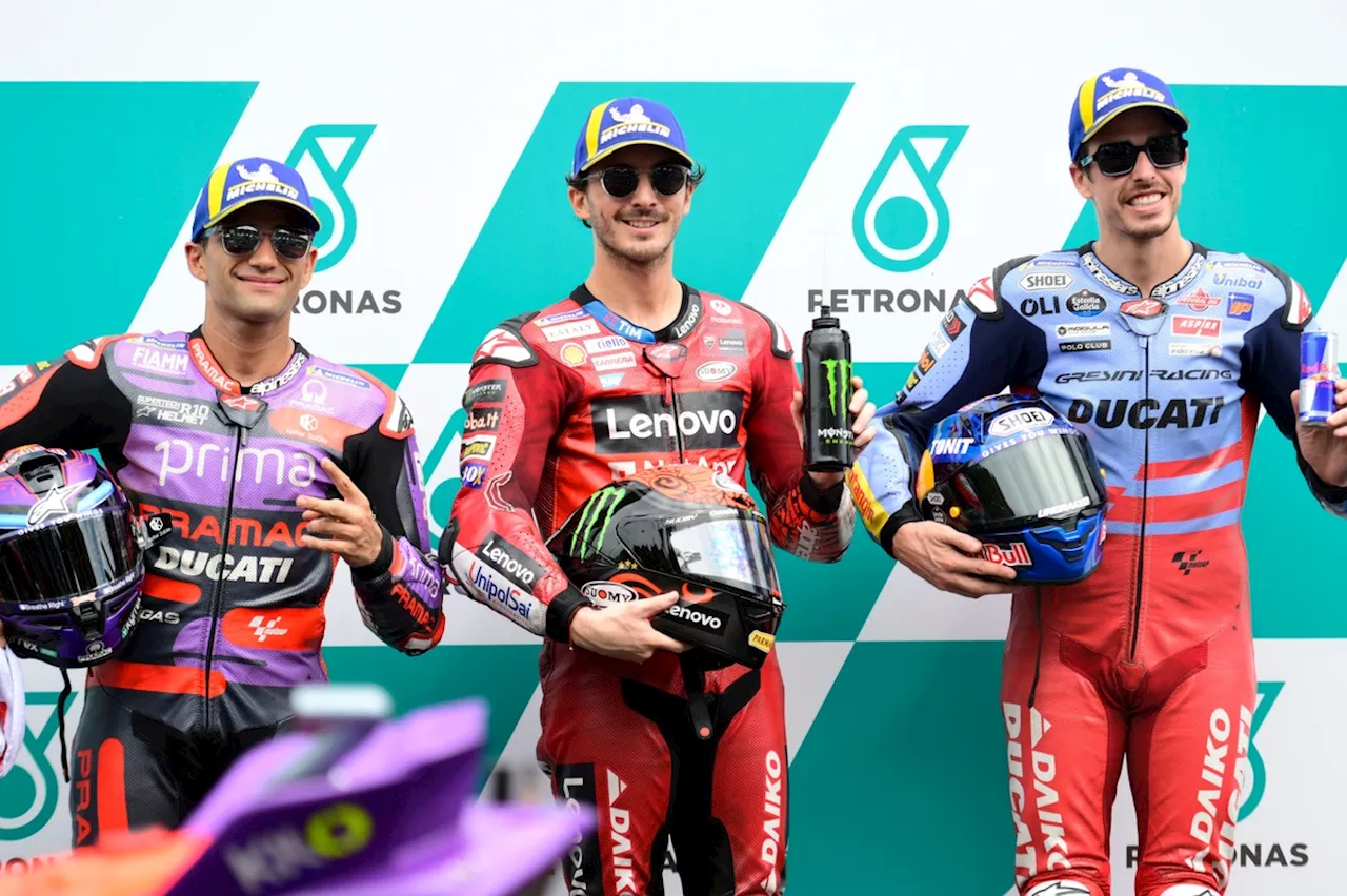 MotoGP Malaysian GP: Bagnaia destroys lap record to grab pole