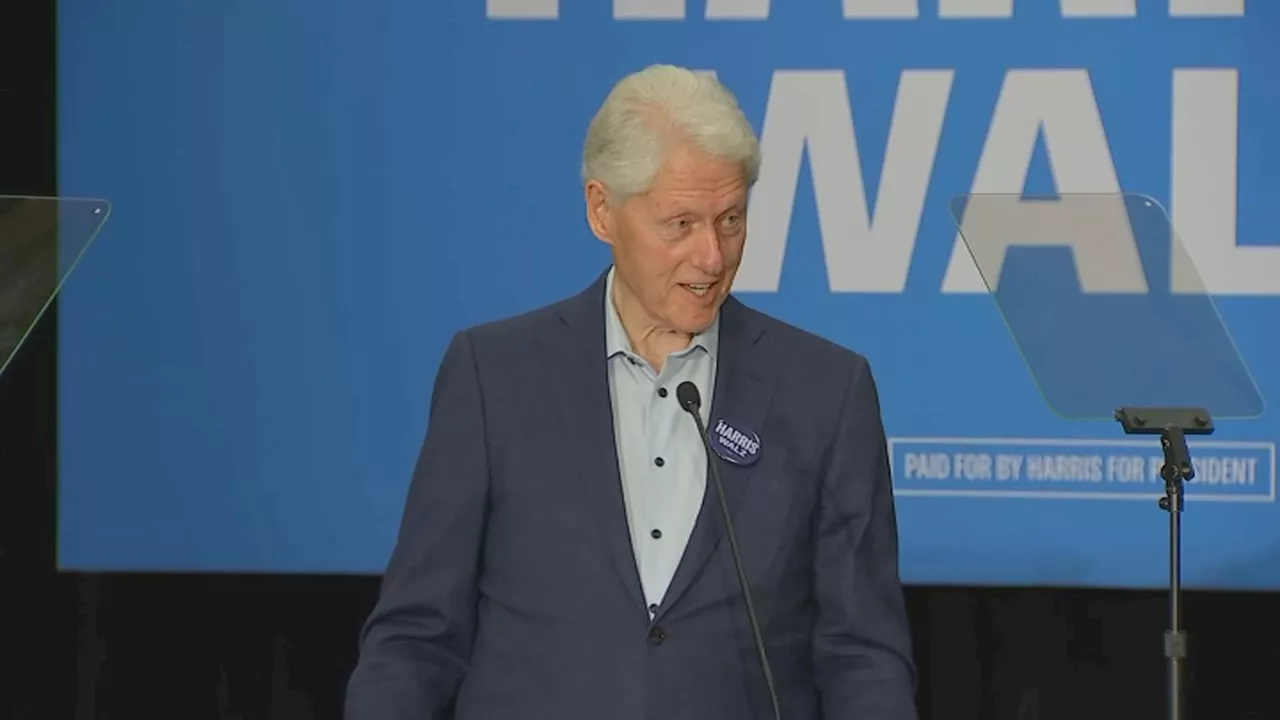 Bill Clinton campaigns in NH for Kamala Harris