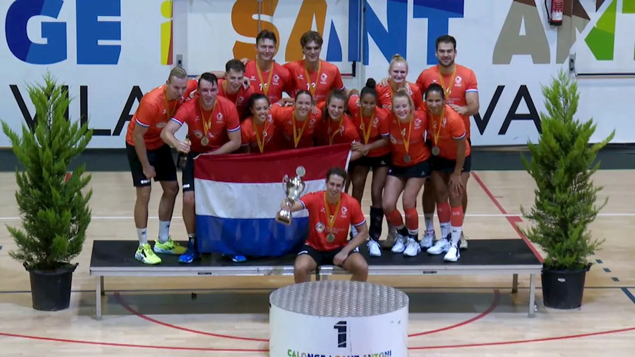 Korfballers verslaan België in EK-finale en pakken negende titel op rij