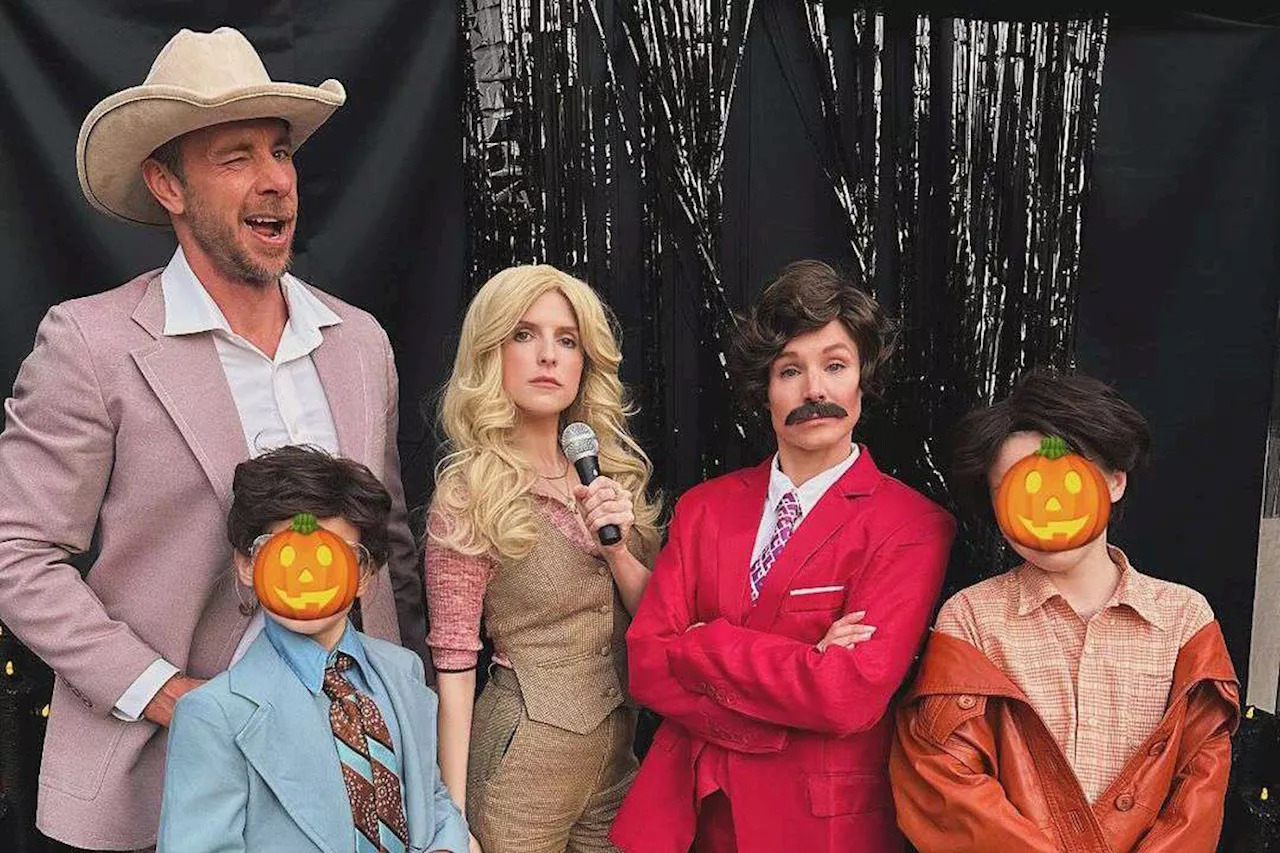 Dax Shepard, Kristen Bell and Their Kids Enlist Anna Kendrick for Anchorman Halloween Family Costume