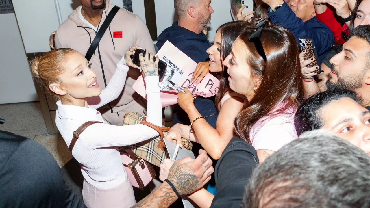 Ariana Grande greets fans in Sydney ahead of major film premiere