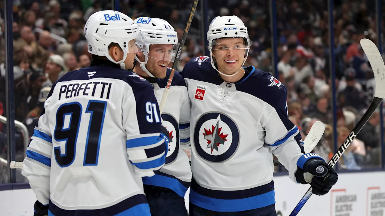 Ehlers nets hat trick to lead Jets past Blue Jackets to stay perfect on road