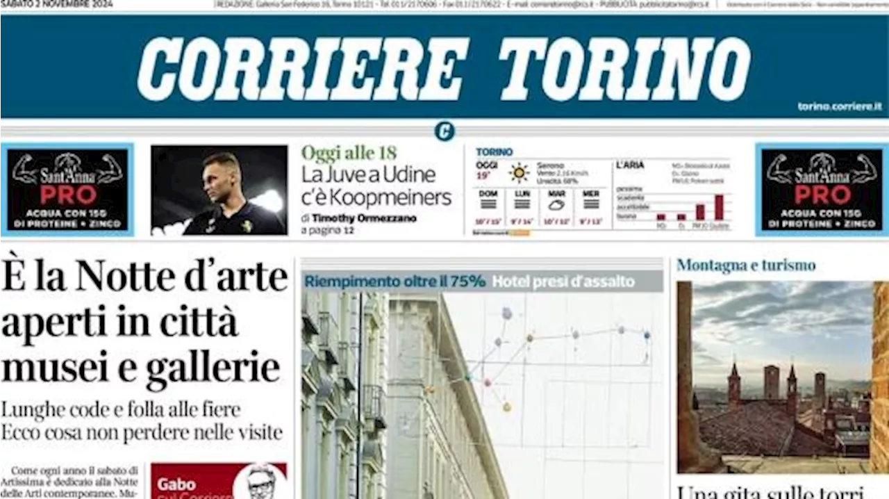 Corriere Torino: 'Oggi la Juventus di scena a Udine: c'è Koopmeiners'